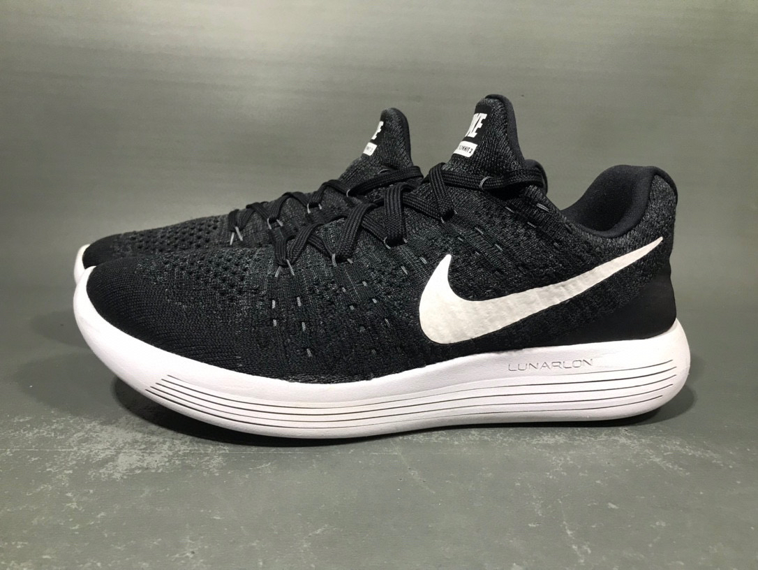 42码 耐克 露娜LunarEpic Flyknit2黑白运动鞋跑步鞋/9新无原盒