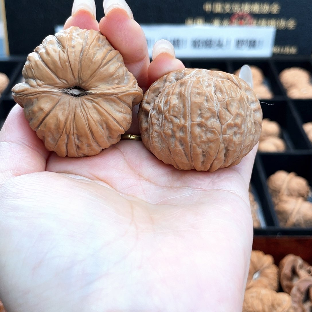 把件文玩核桃44南瓜全品正圆边肚同尺正肩4419