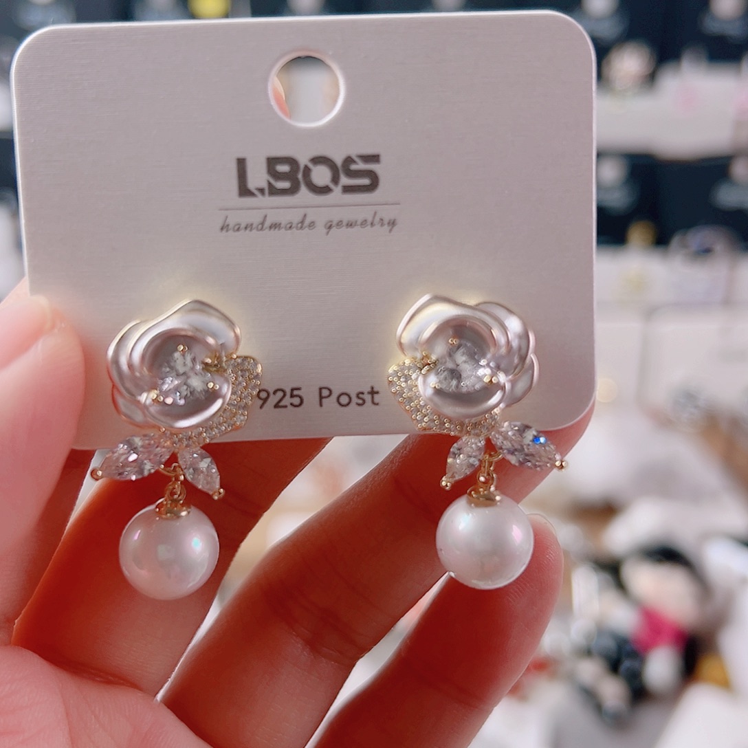 琉璃纯铜合金耳环的