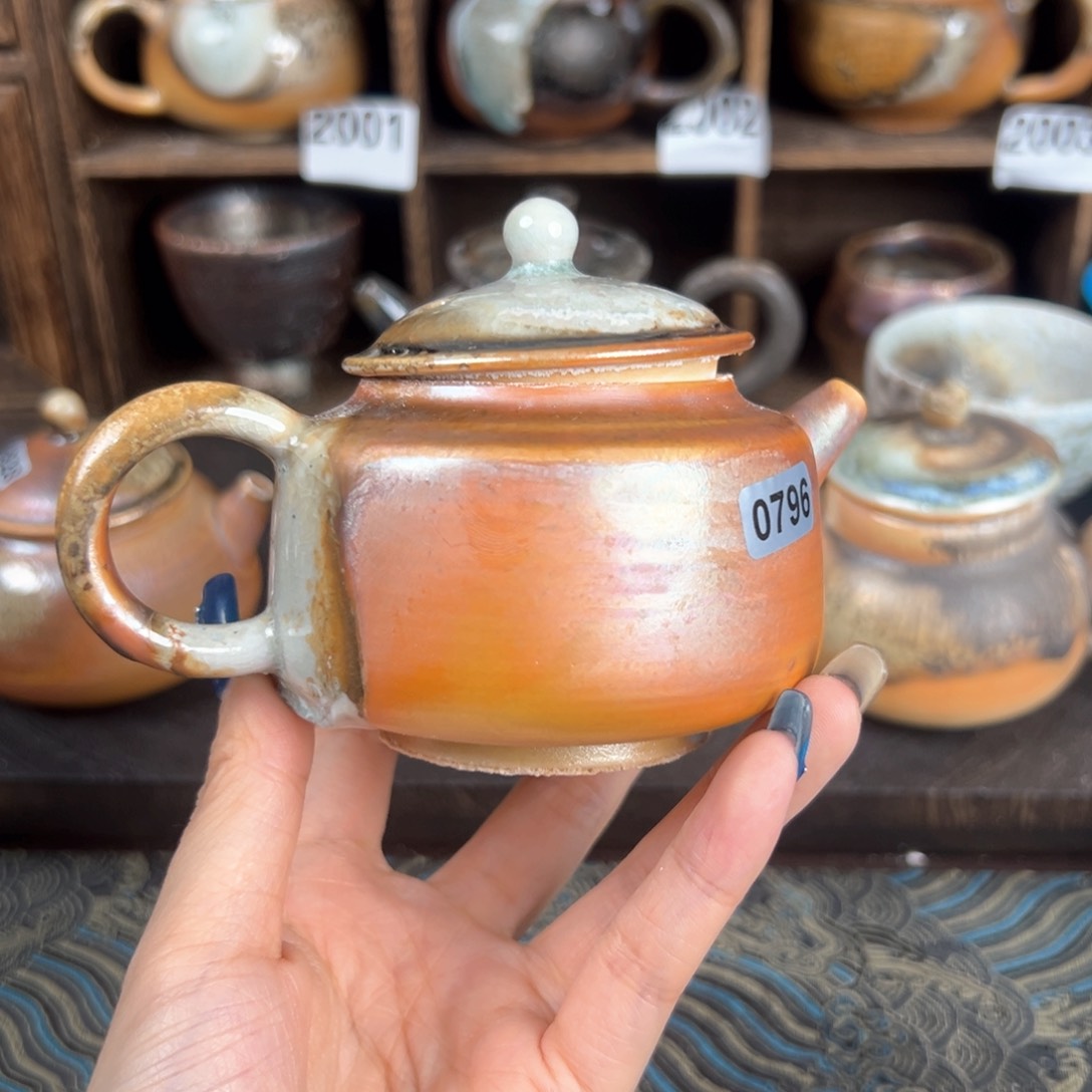 杯柴烧茶器中白壶