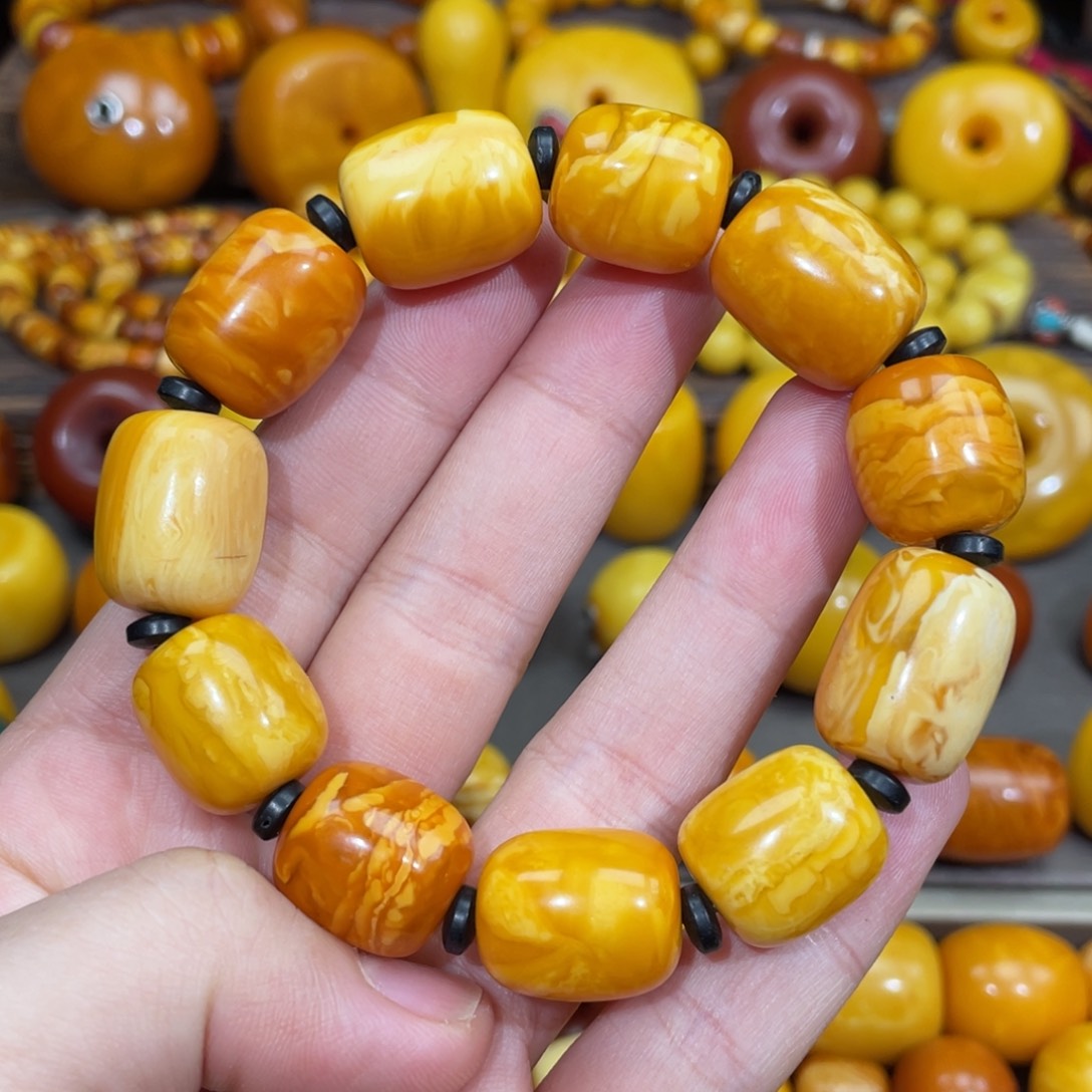 蜜蜡未镶嵌裸石桶子