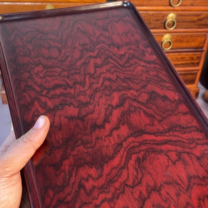 木红酸枝独板托盘