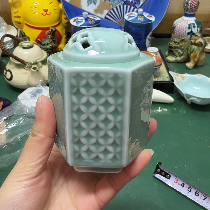 见***山中古工艺品瓷器默认微瑕