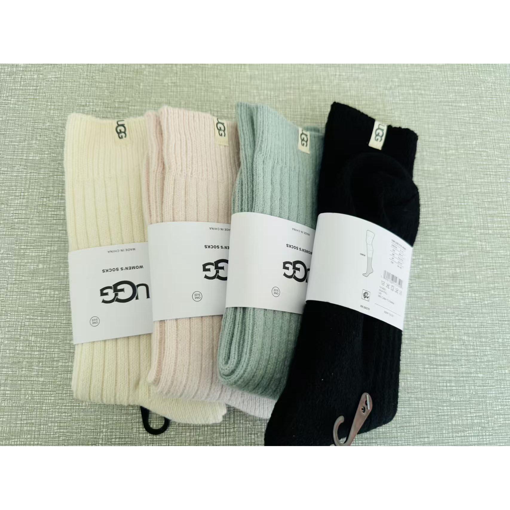 女士秋冬加绒加厚羊绒中筒堆堆袜保暖纯色竖纹日系舒适长袜