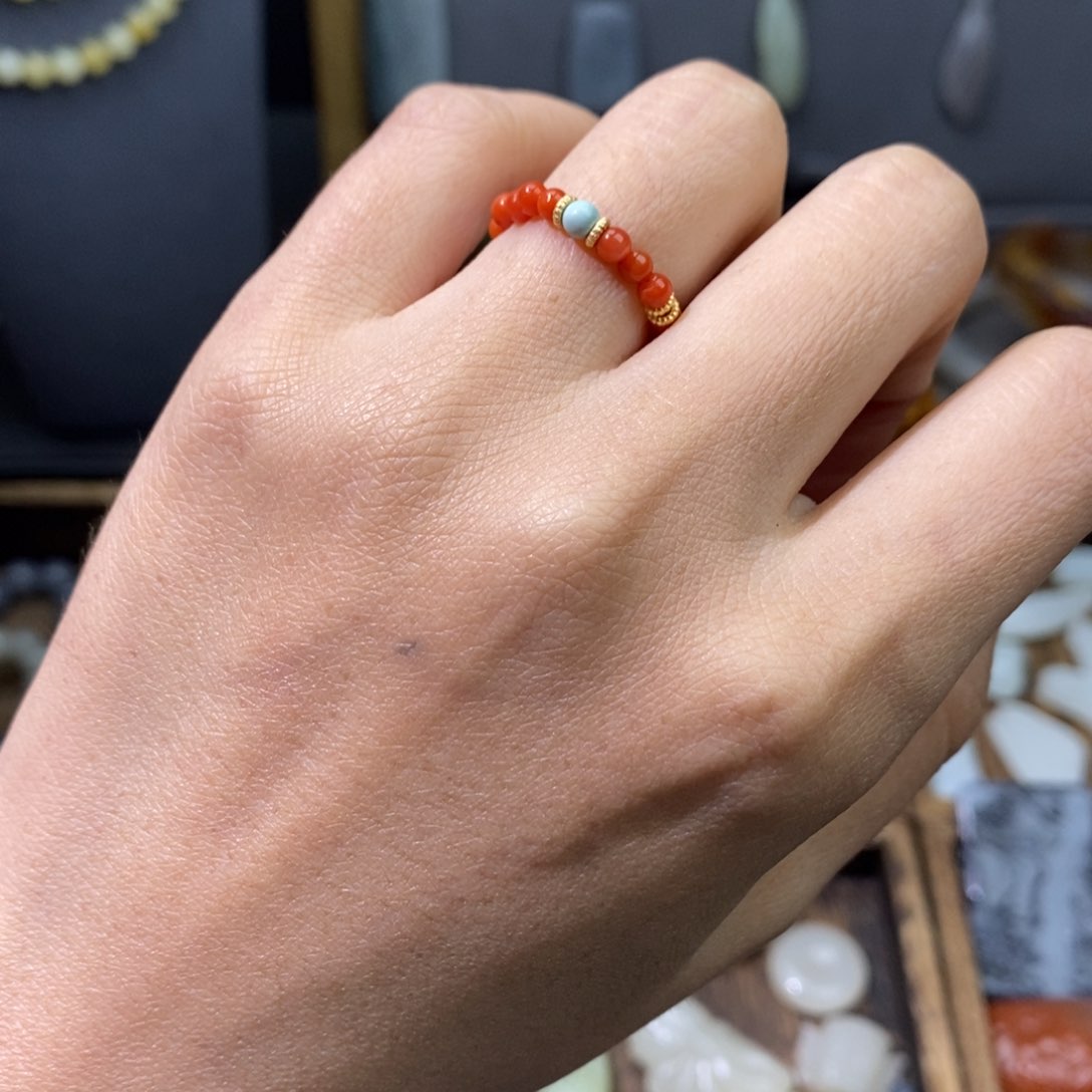 南红玛瑙戒指未镶嵌?*?