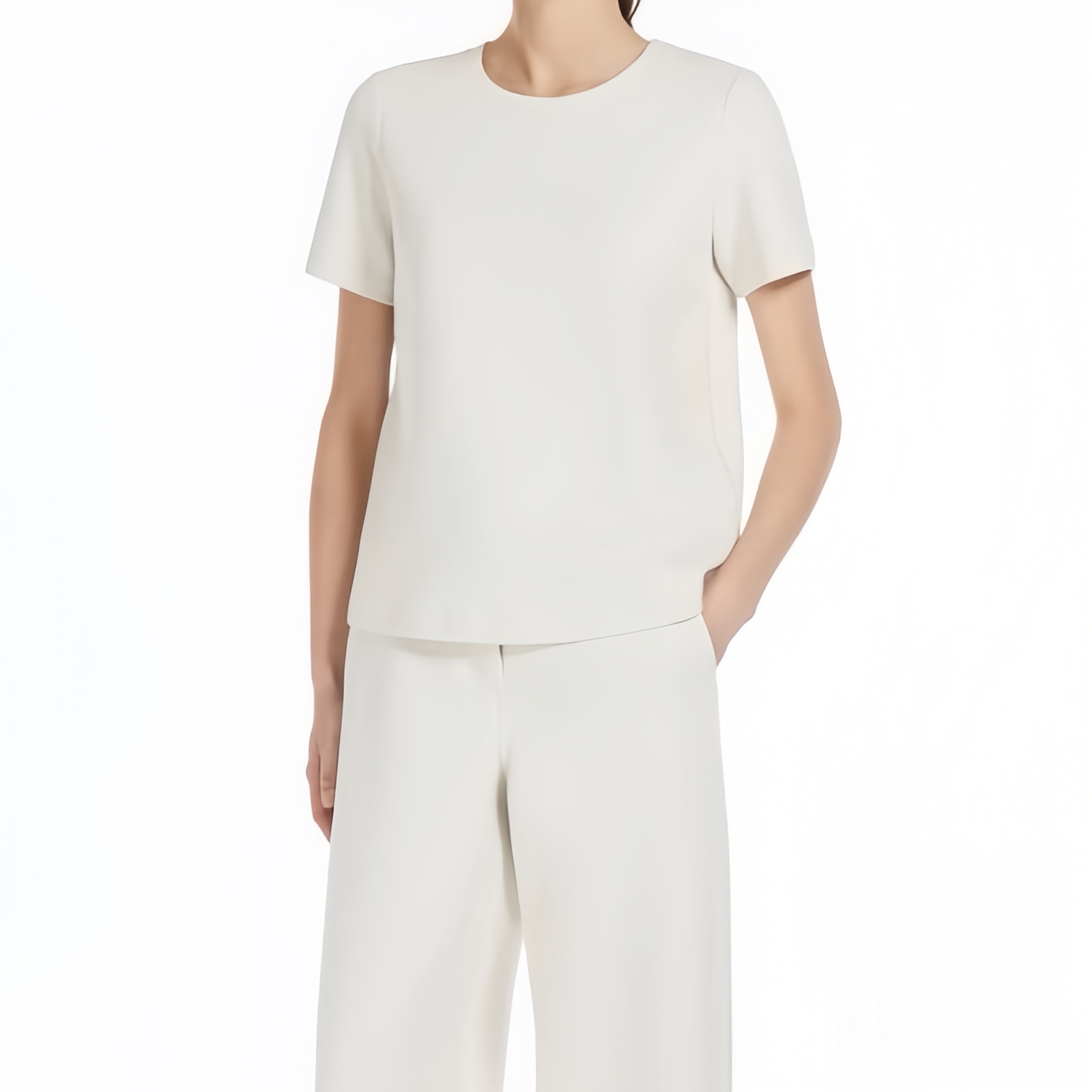 25ss【Max】夏季新品女装纯色圆领短袖T恤【250507-034】