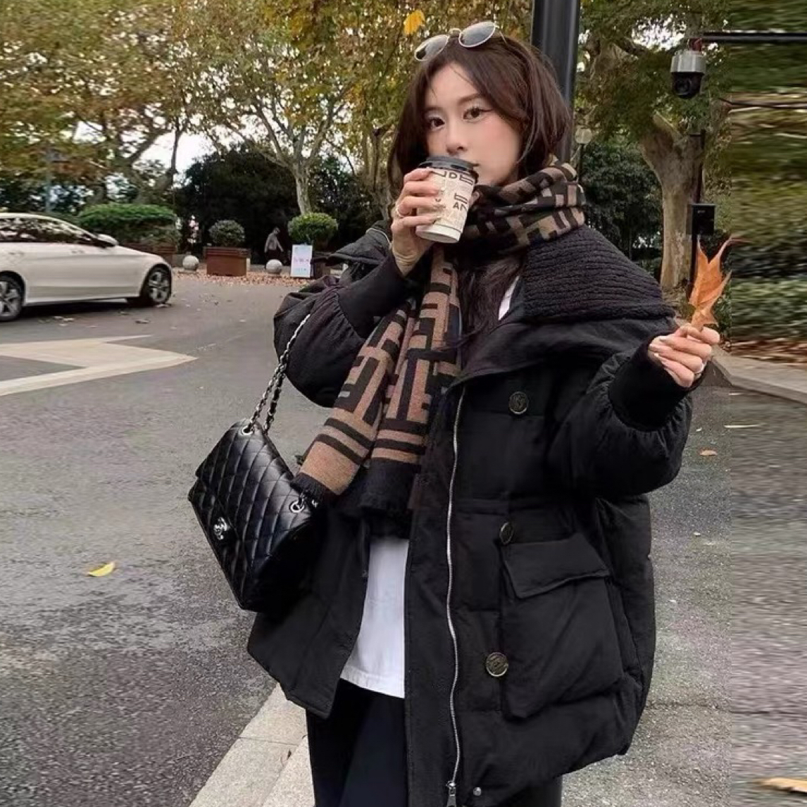 23837大翻领铁标高品质韩系防寒外套A7-2-1