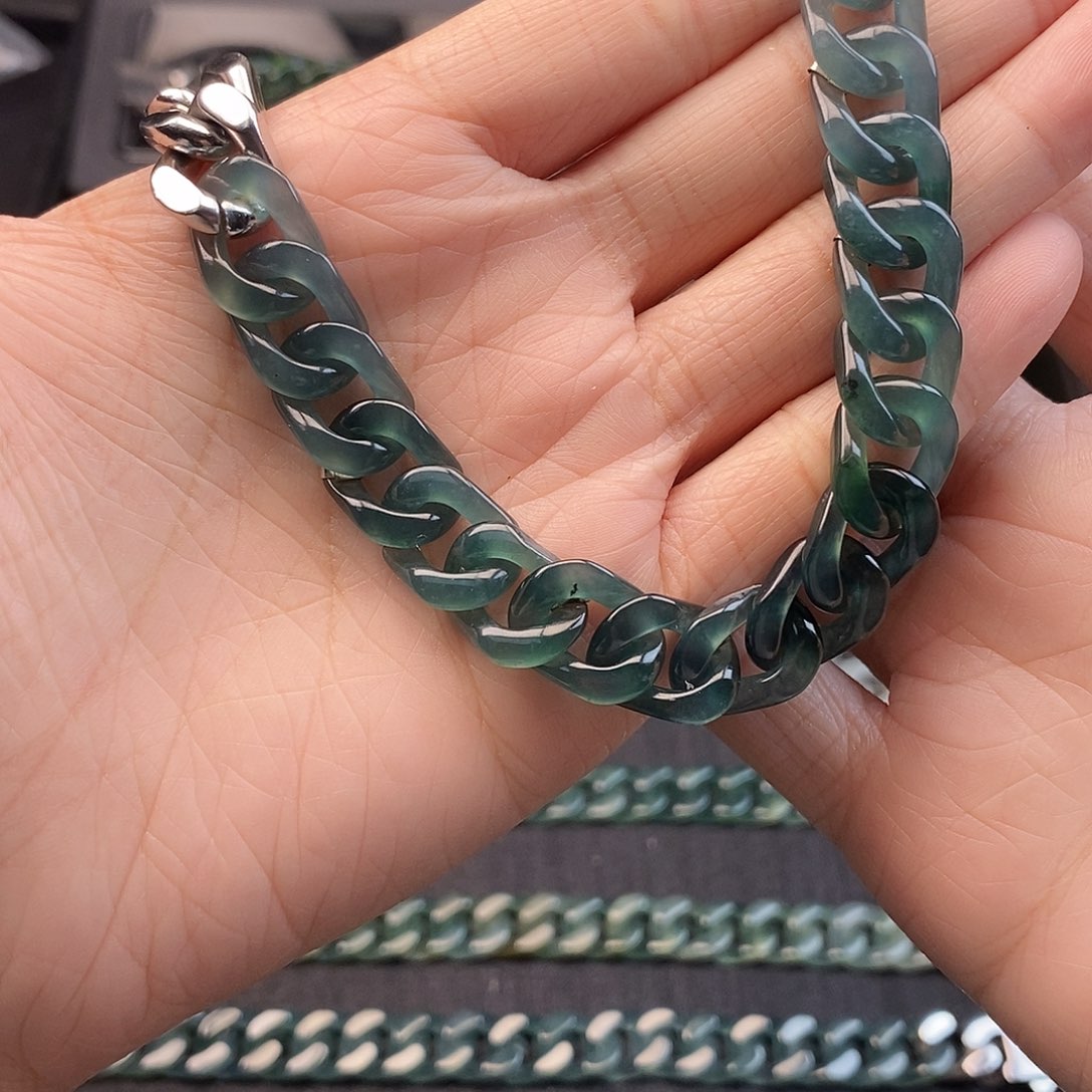 玲***玲翡翠未镶嵌手链翡翠手链