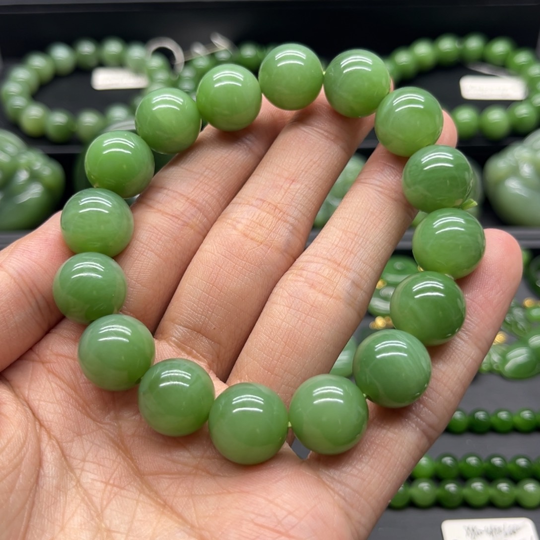 和田玉（碧玉）手链未镶嵌海