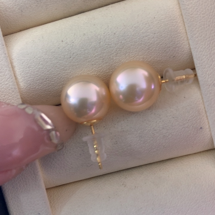 银S925镶嵌耳饰淡水珍珠