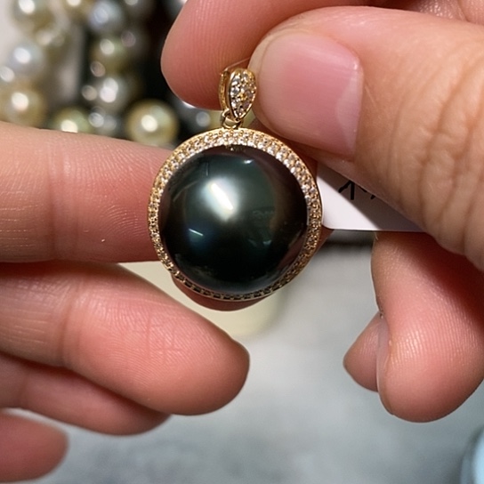 海水珍珠颈饰银S925镶嵌15.18