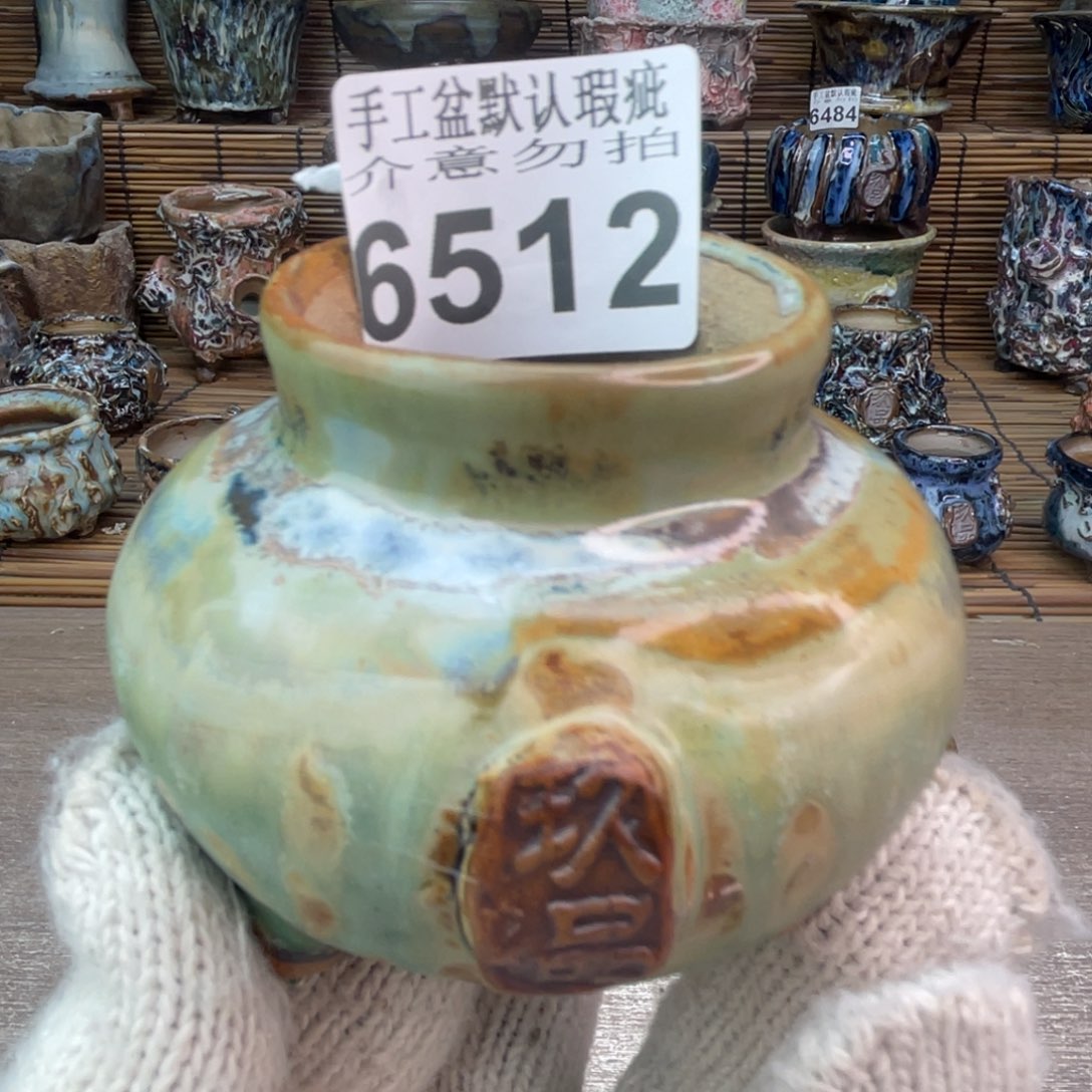 手工花盆默认瑕疵完美者勿拍