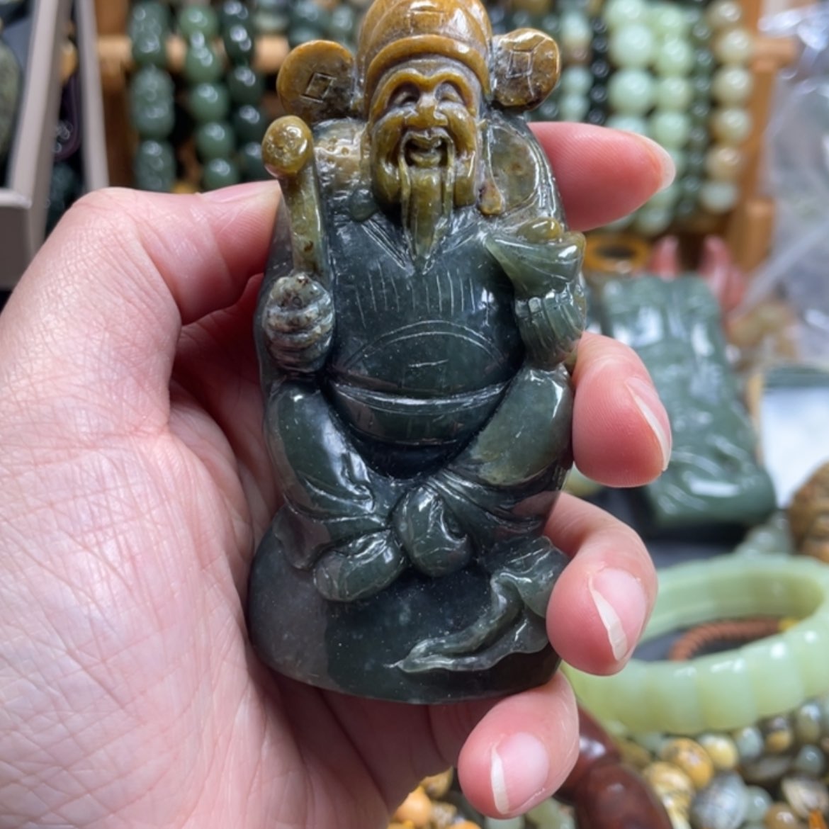 【闪购商品】岫岩河磨玉（透闪石质玉）手把件未镶嵌