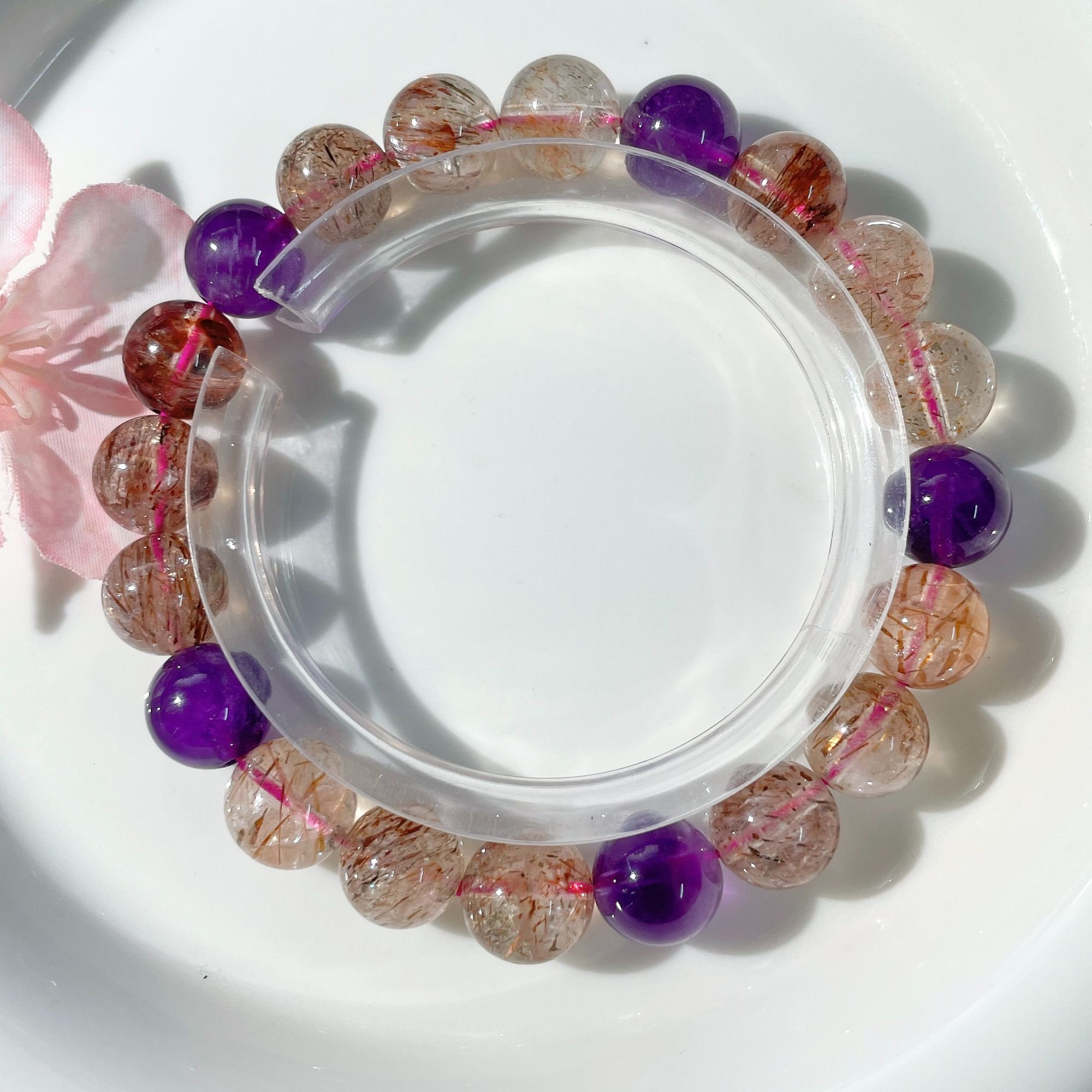 天然超七水晶超七水晶手串精品百搭手串100%天然水晶多样性发其一