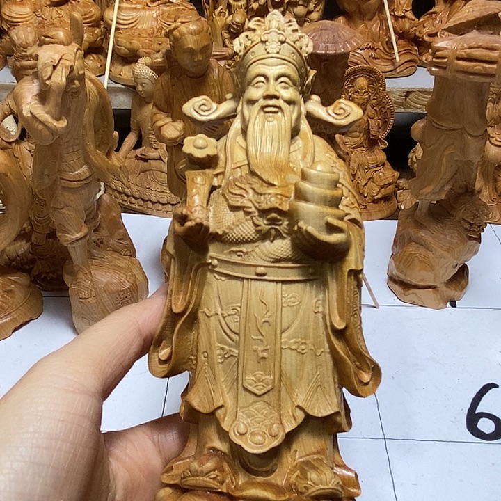 ****巍柏木（崖柏）财神爷+礼盒