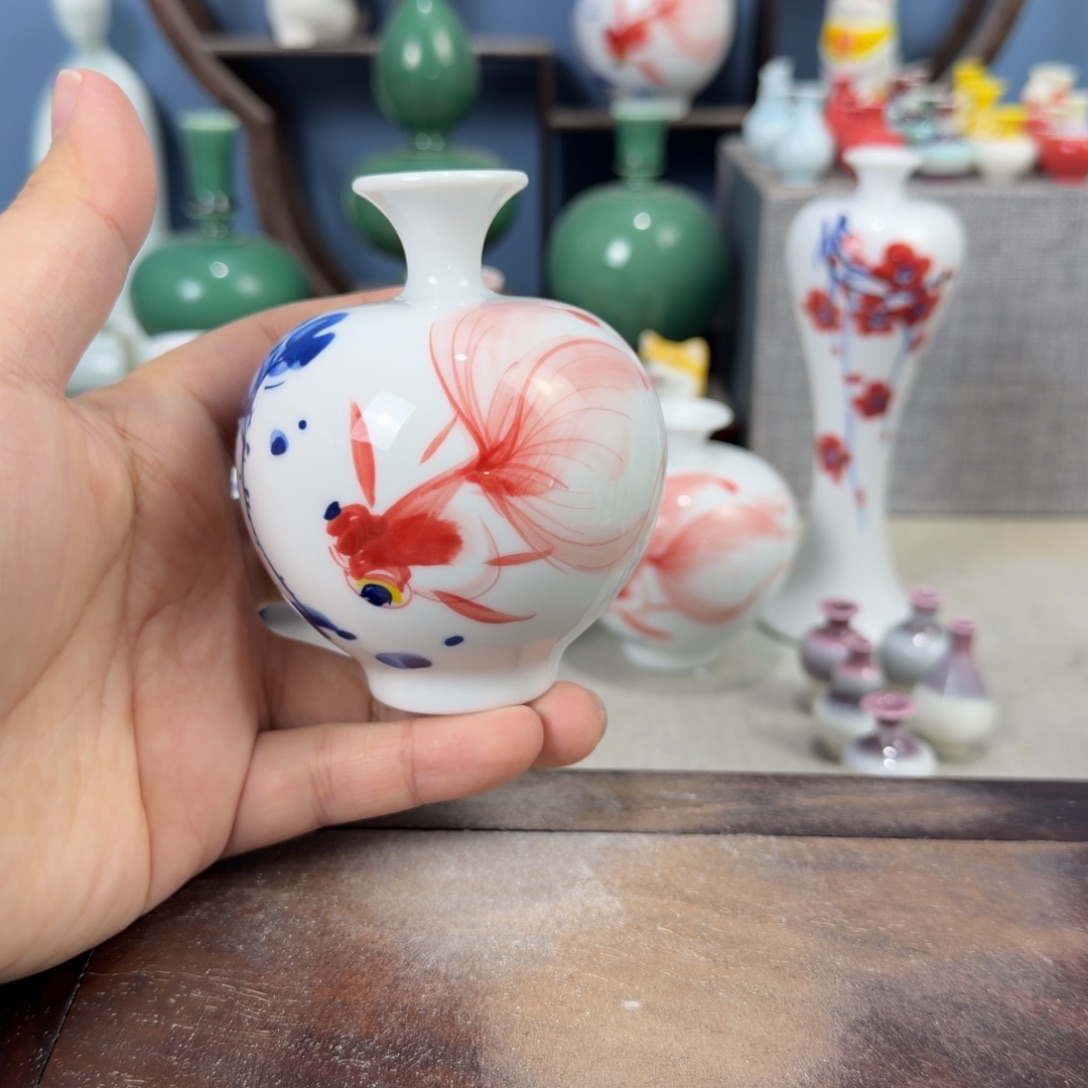 陶瓷手工小花器摆件