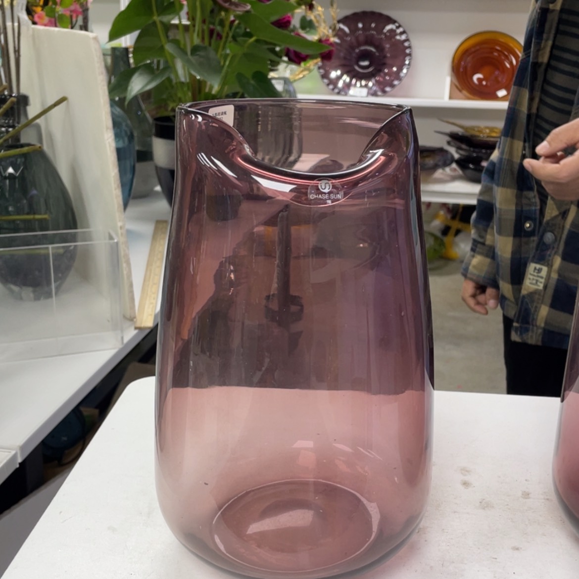 【闪购商品】琉璃手工艺术果盘花瓶摆件 高28