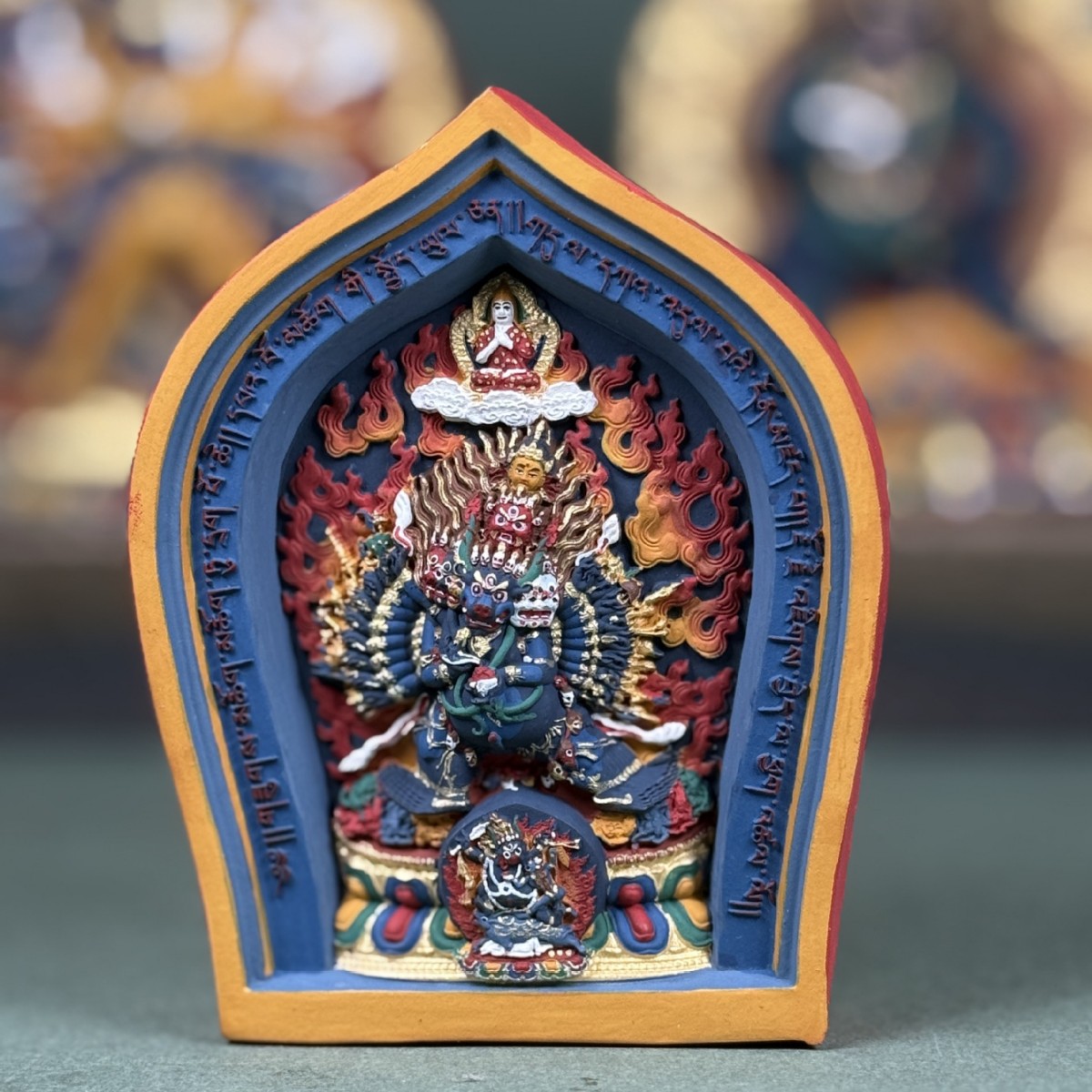 大威德三合一10.5摆件素擦可彩绘擦擦批发释迦牟尼像摆件家手工佛