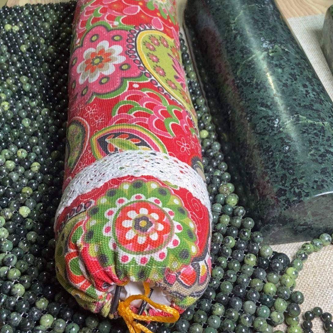 未镶嵌蛇纹石玉碎石枕