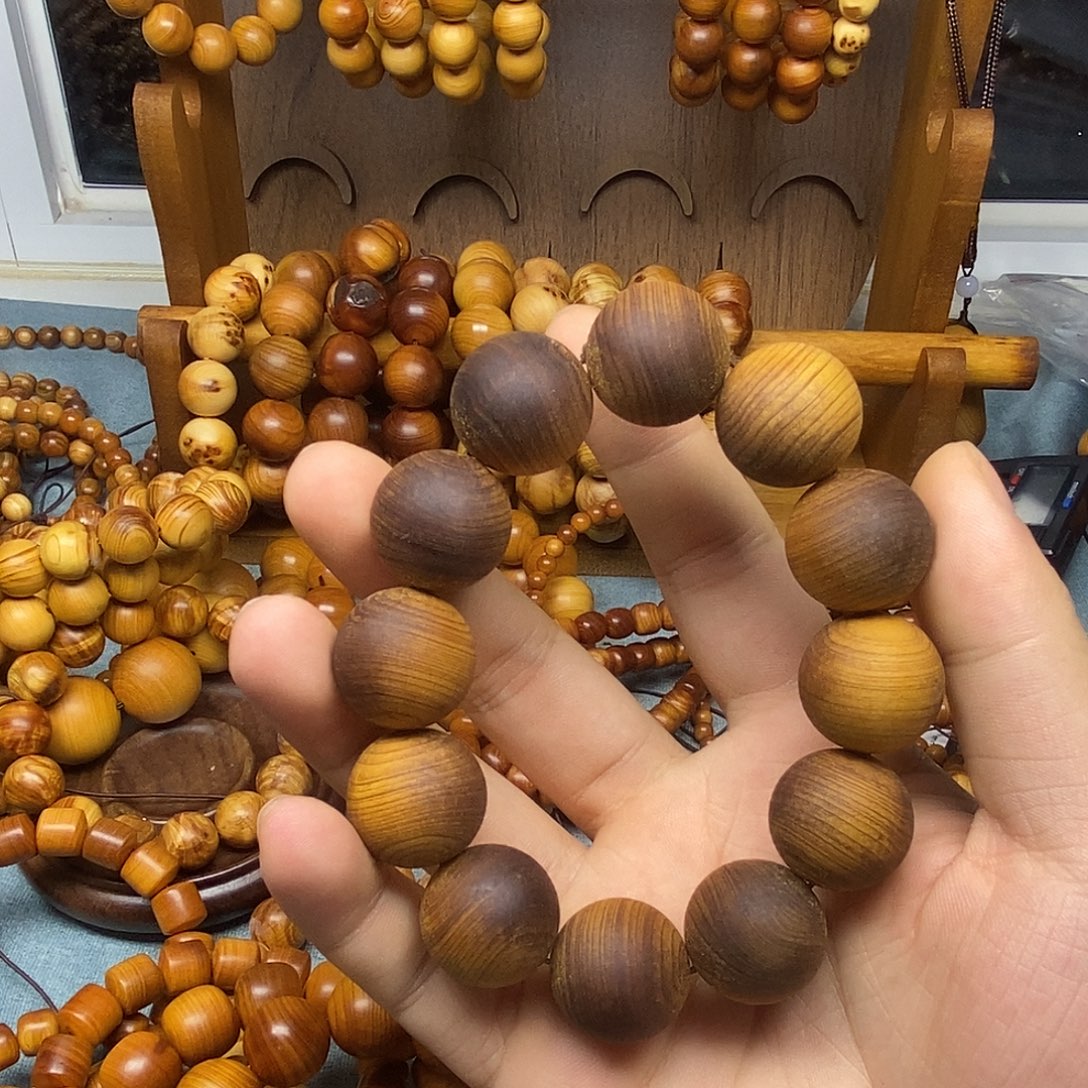 爱***了柏木（崖柏）手串/手链干黑油