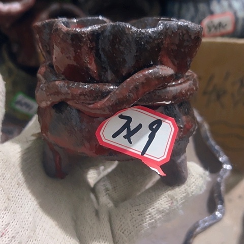 红陶粗陶花盆手工