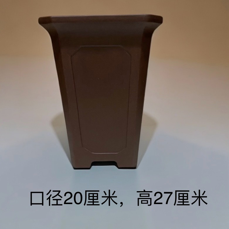 中国风四方六角切角兰花盆大号