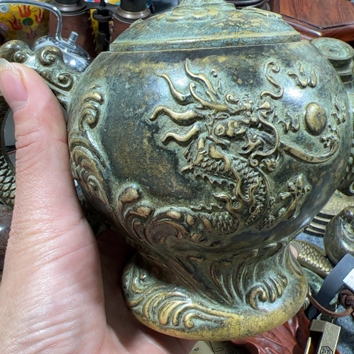 虎***”摆件杏核龙壶酒喝到品象好