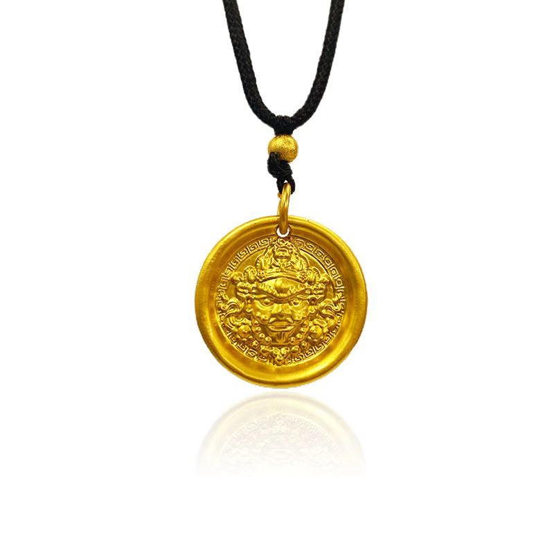 ML0058 原料手工制作时尚精品 圆牌黄财神