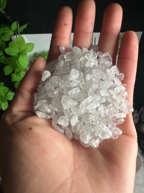 天然白水晶碎石200克