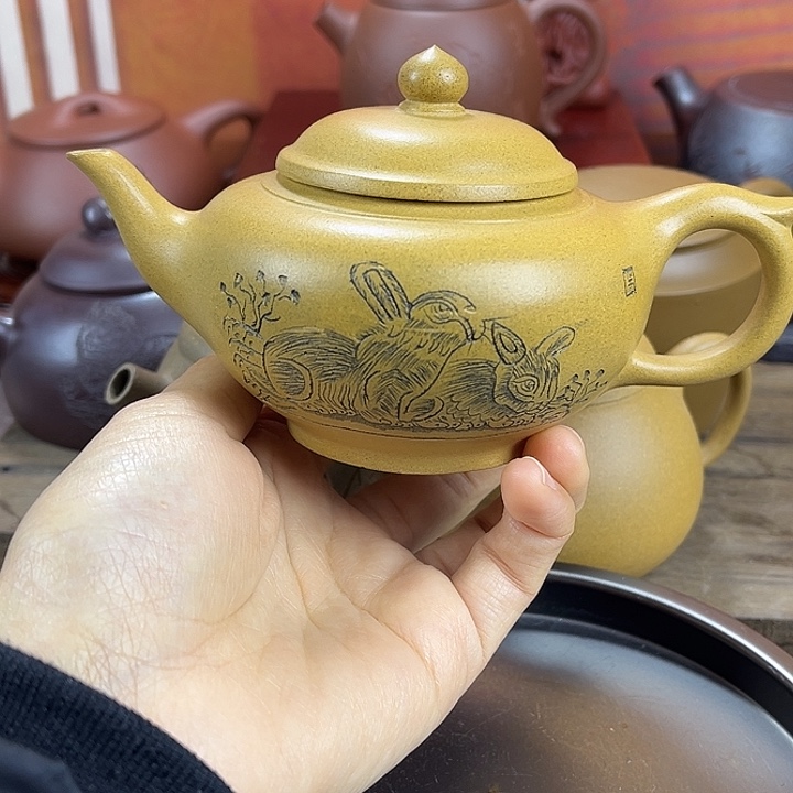 紫砂茶壶宜兴紫砂壶微瑕底嗑