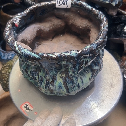粗陶花盆手工花盆制作