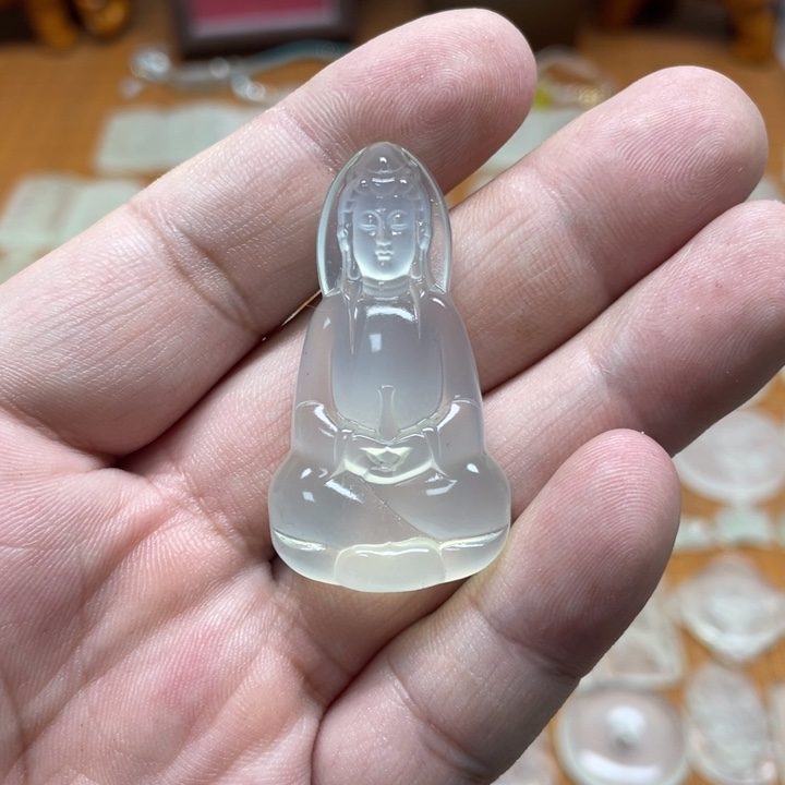 麻***子蛇纹石玉未镶嵌颈饰