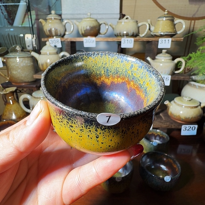 建水紫陶紫泥柴烧杯微瑕