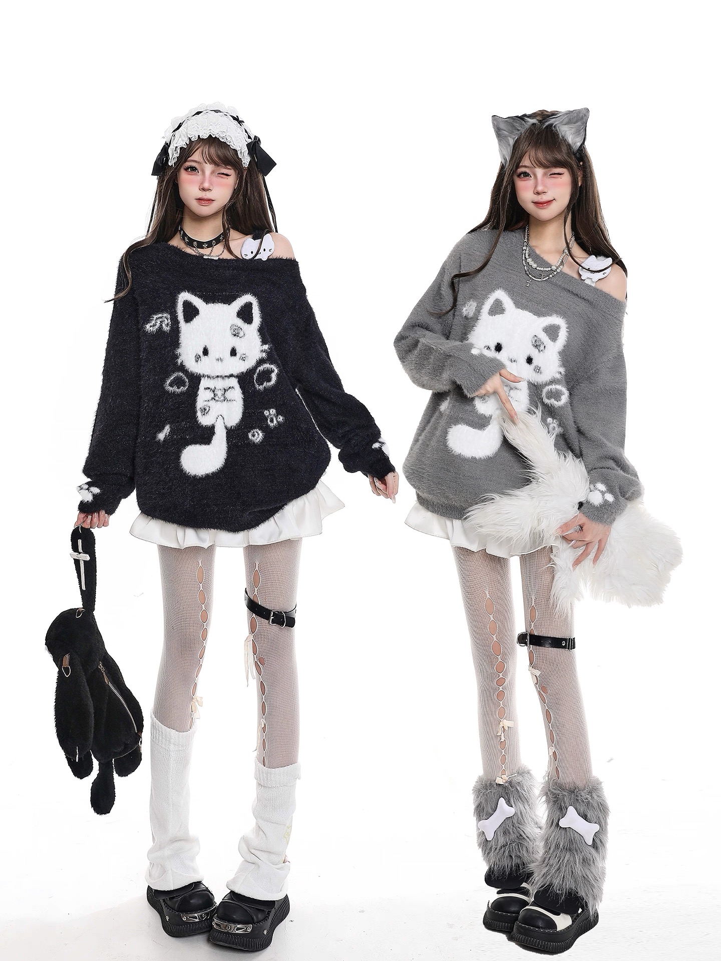 （001-100）韩系套头毛衣外套秋冬季上衣女款圆领长袖小个子针织衫