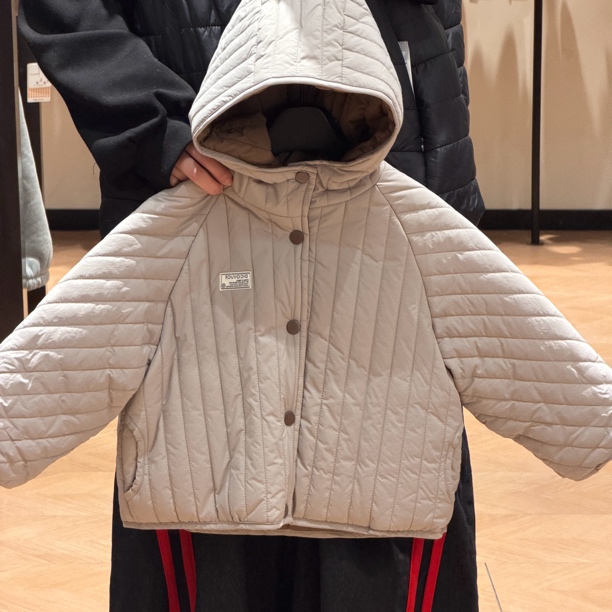 2025冬两面穿连帽棉服男女童韩版上衣中长款儿童连帽外套0064