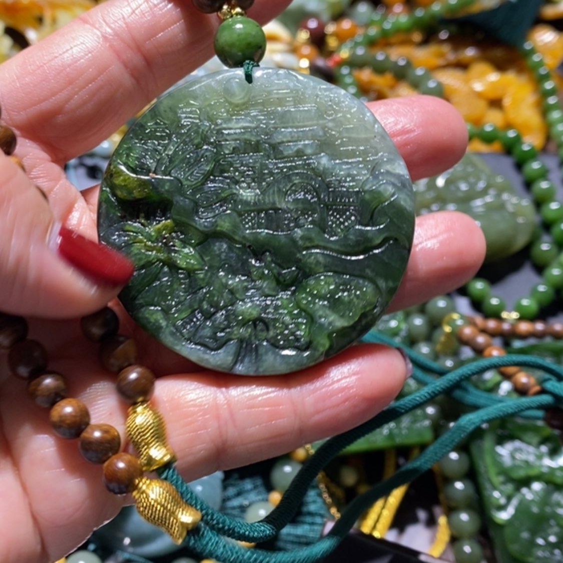 【闪购商品】岫玉毛衣链未镶嵌