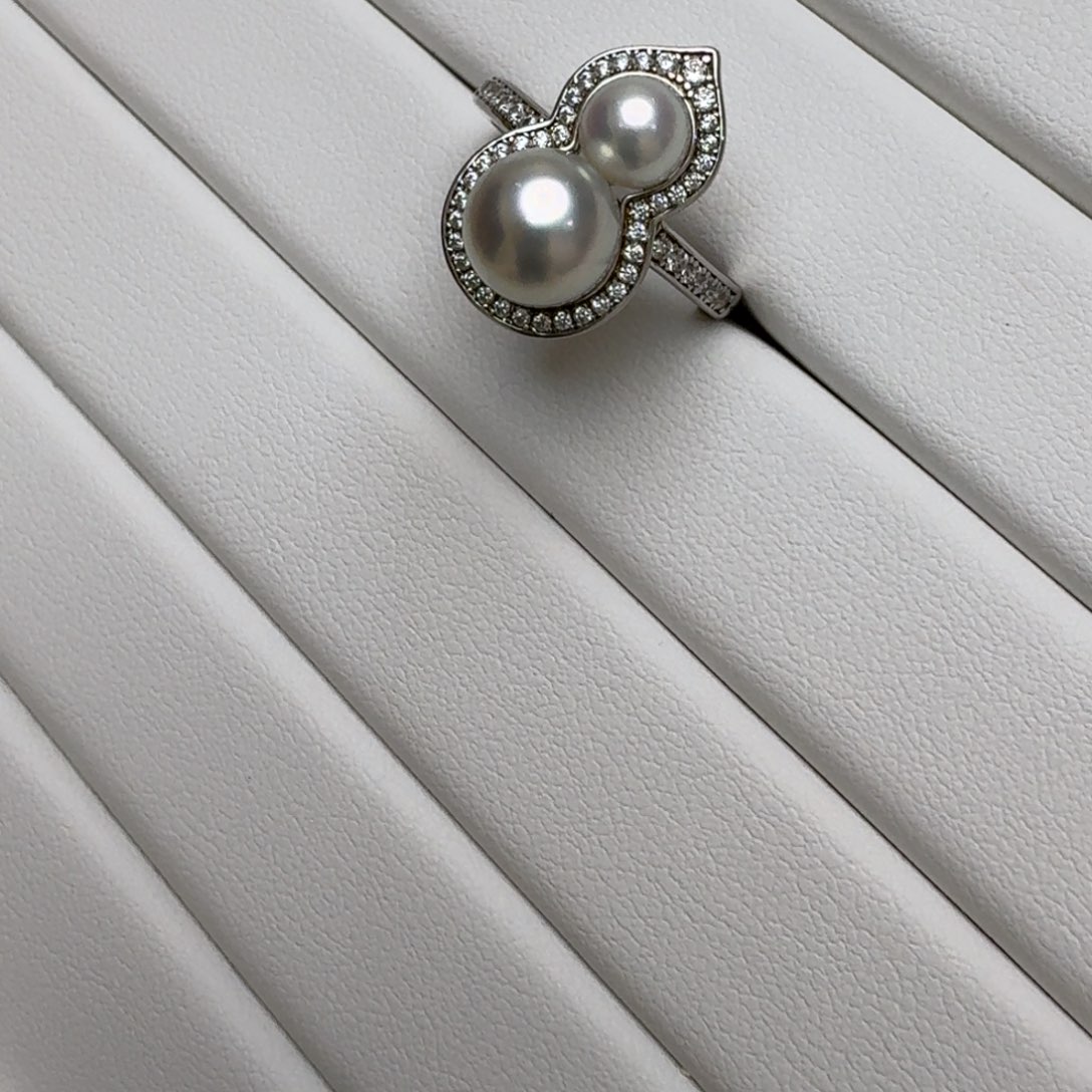 海水珍珠戒指银S925镶嵌