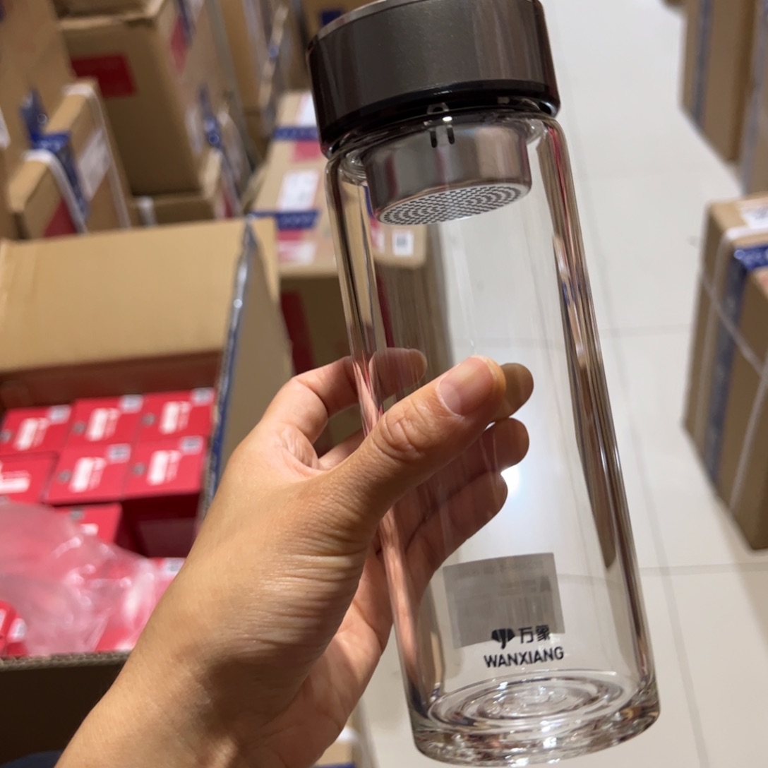 万象时空知了u397r灰色玻璃杯➕杯套