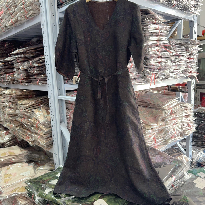 5615款夏季经典新中式连衣裙