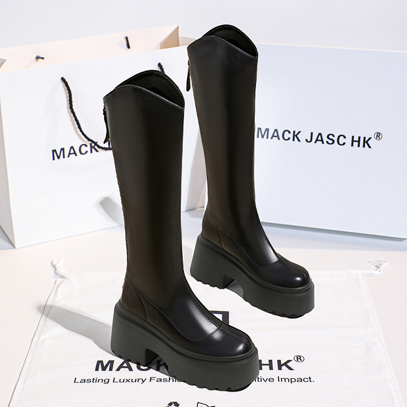 【茹姐专享】内增高11-13CM时尚百搭骑士靴A8979