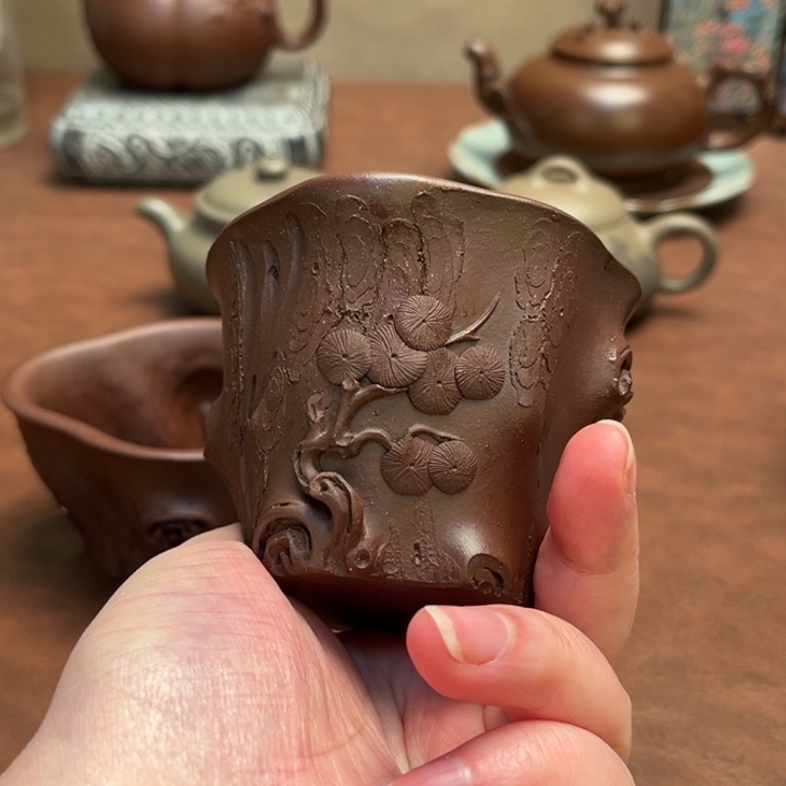 茶壶紫砂不****活松桩杯
