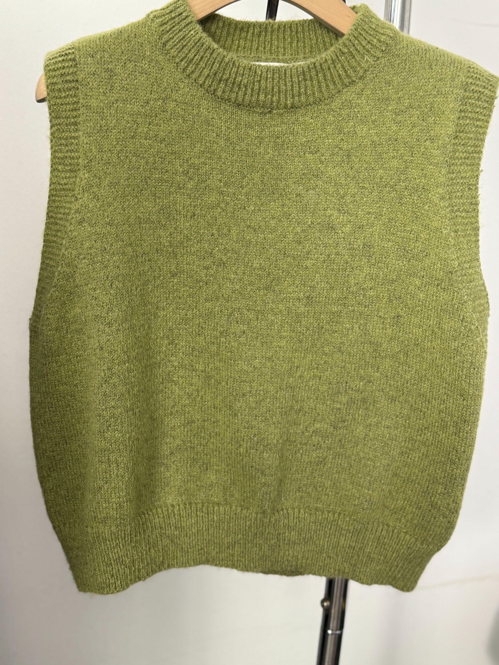 常规厚度女士纯色黄色冬季马夹针织糖果色针织马甲