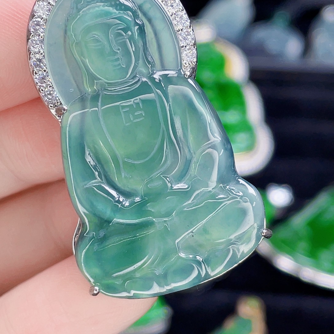 翡翠未镶嵌吊坠(不含链)