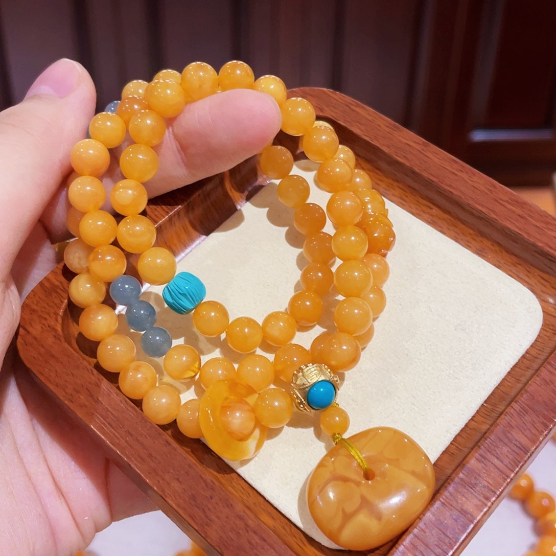 蜜蜡手链未镶嵌手串