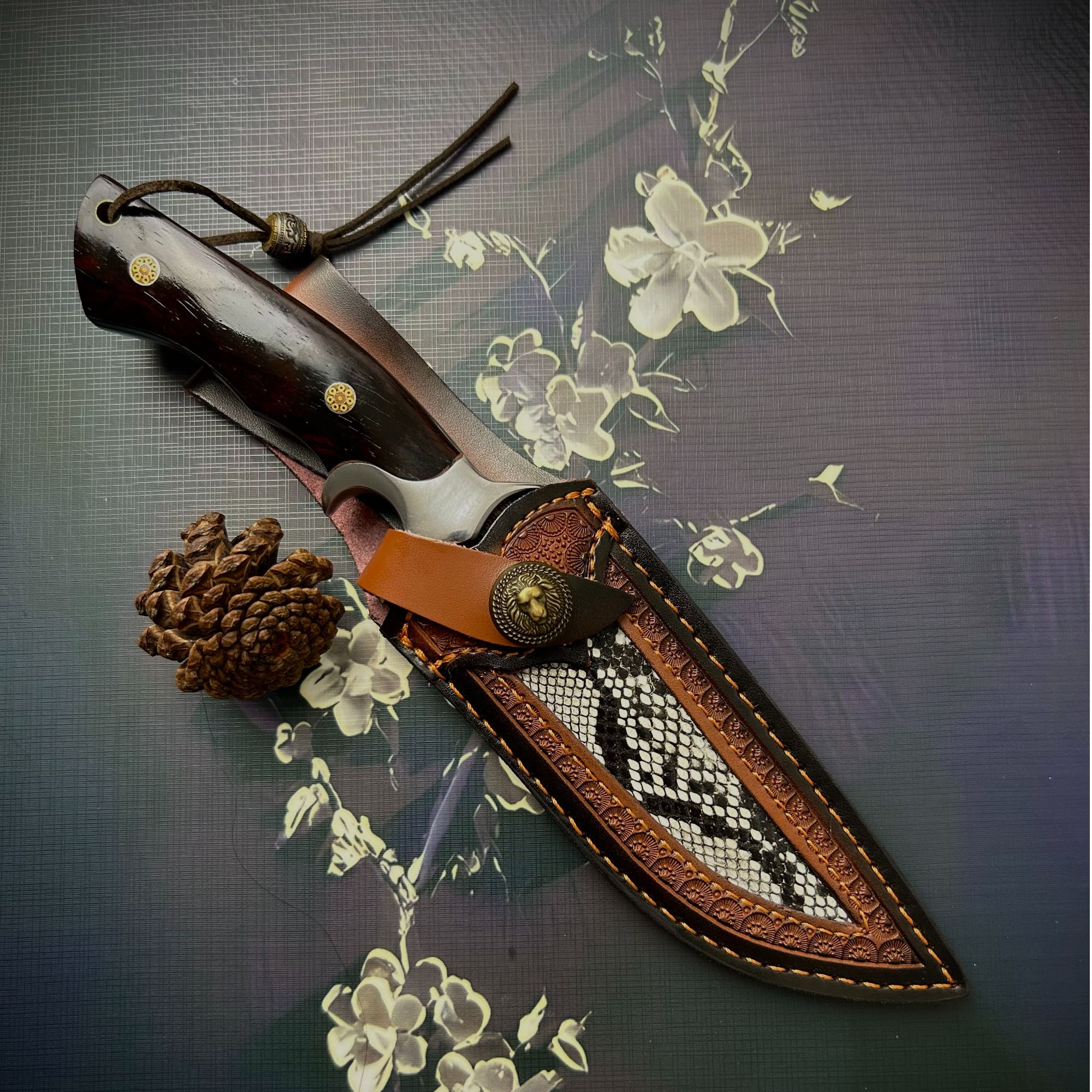 极简【枫叶】手作大马士革户外多功能