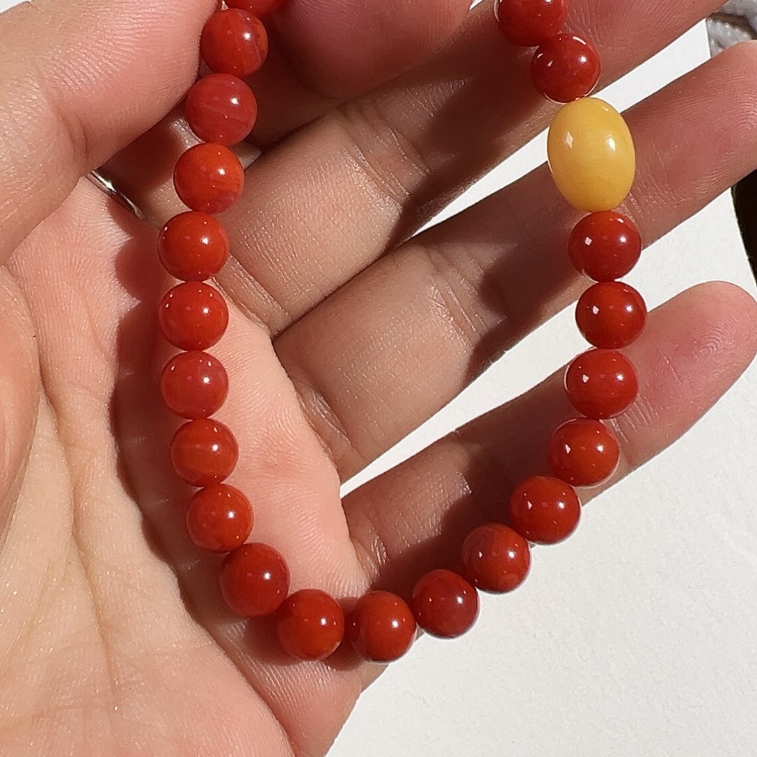 南红玛瑙手链未镶嵌