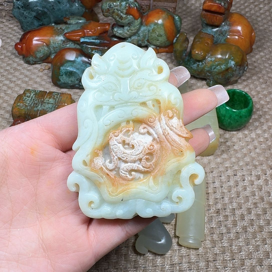 白玉菩提吊坠挂件