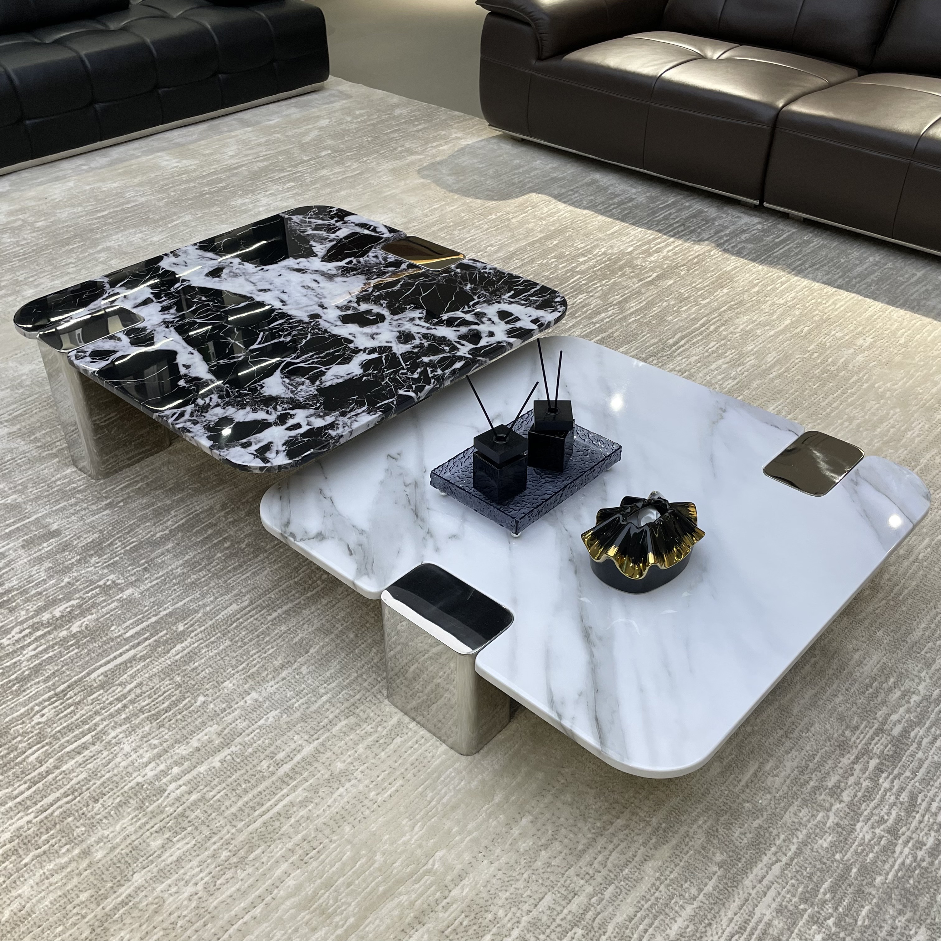 【越映】大理石茶几 意式极简客厅家具别墅高端时尚设计