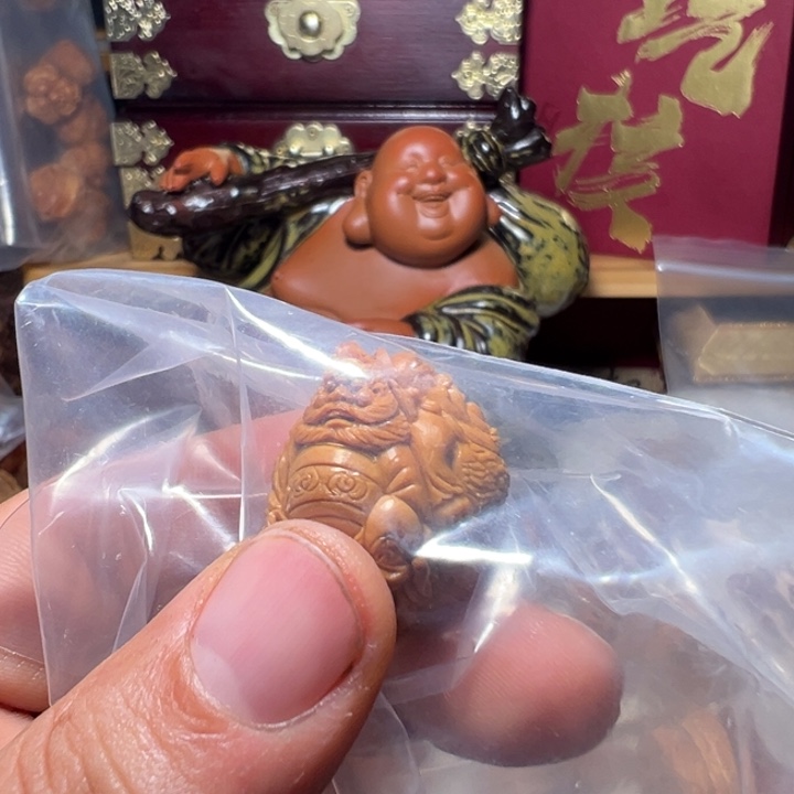 爱***过橄榄核手串/手链三面单籽泛油钟馗