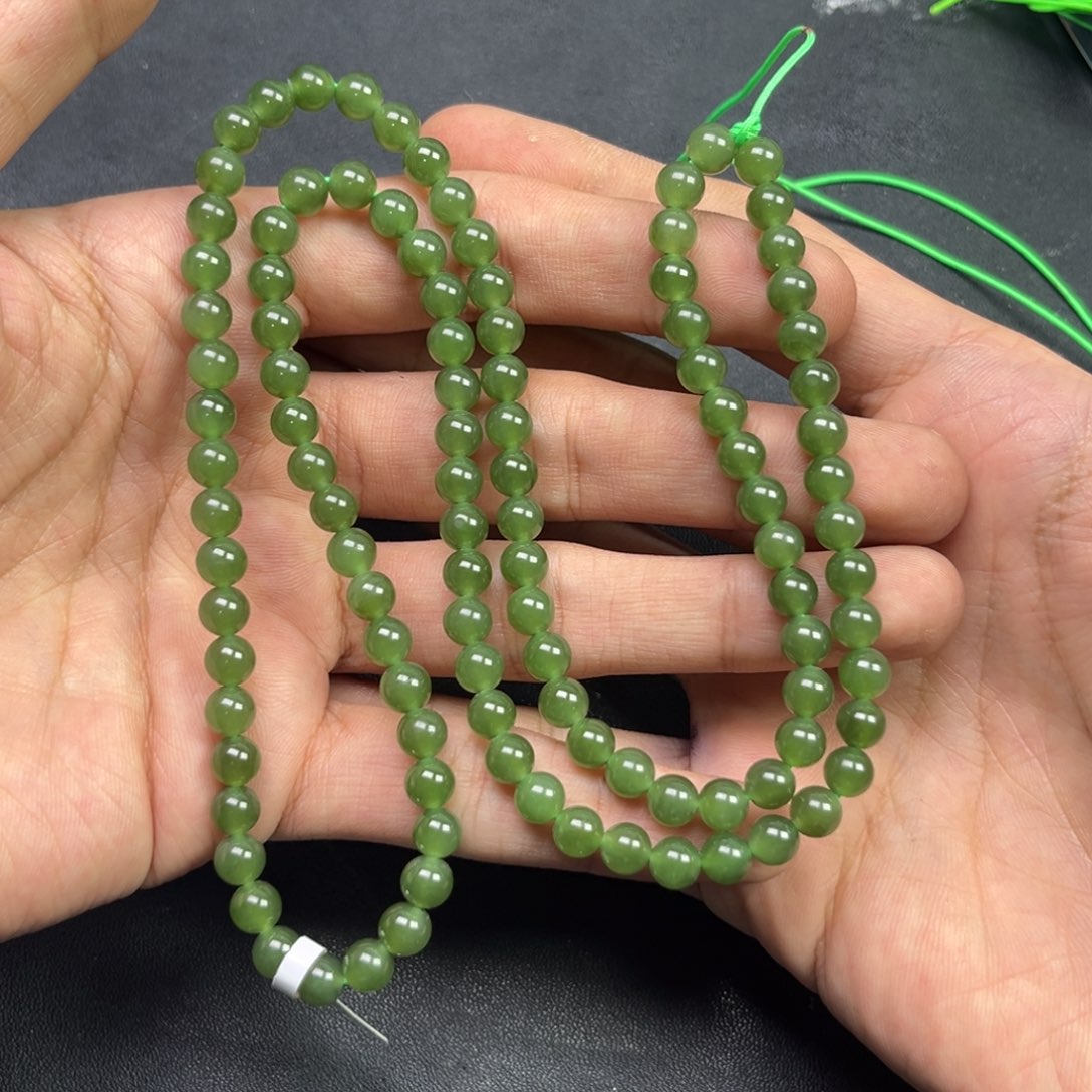 和田玉颈饰未镶嵌仰**穹多样性拍一发一俄罗斯碧玉链子卡6